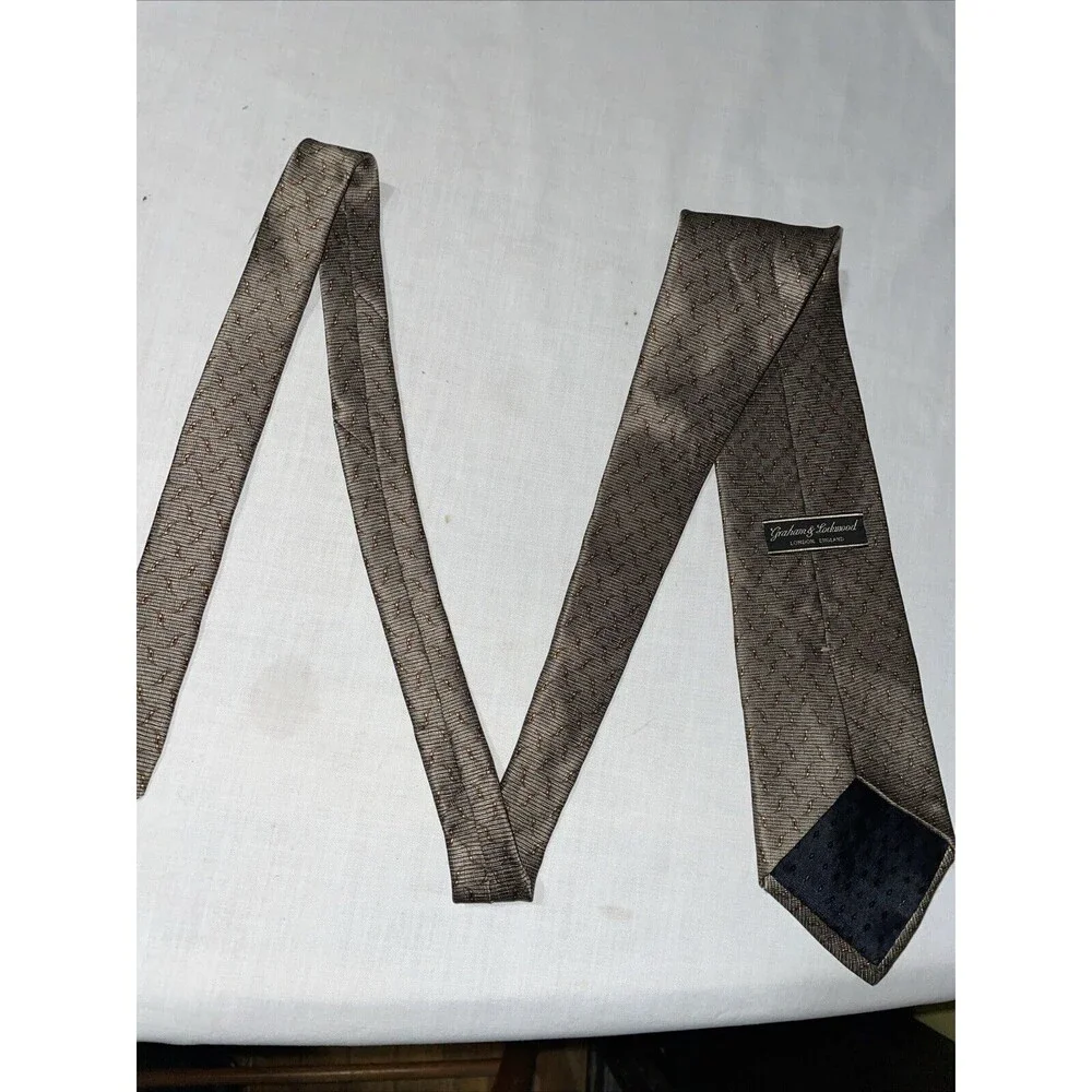 Graham & Lockwood Men’s Dress Tie Size 56” Pewter Business Formal